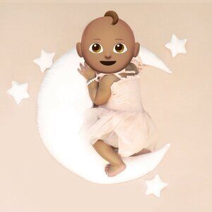 Newborn Photography Prop Pillow Crescent Moon and Stars